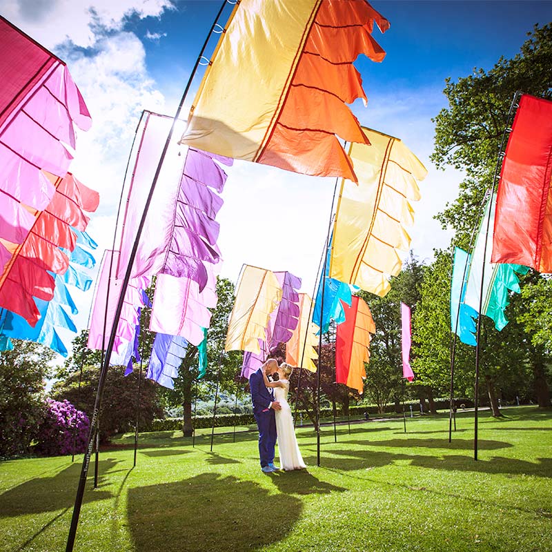 Flags at a wedding