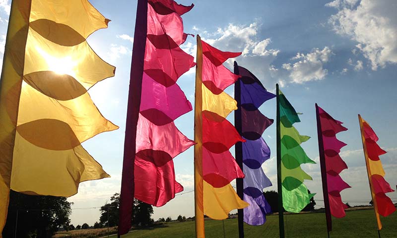 new leaf festival flags for hire